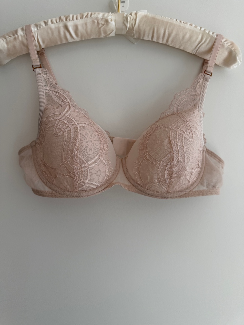 MEY Stunning Spacer Half Cup Bra Bailey Beige Luxury Lingerie Lace Size 34C